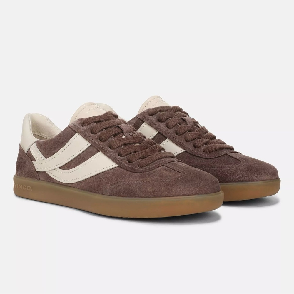 Vince Women's Suede Leather Sneakers in Tan Brown